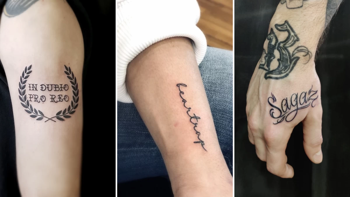 Minimalist and Script Tattoos