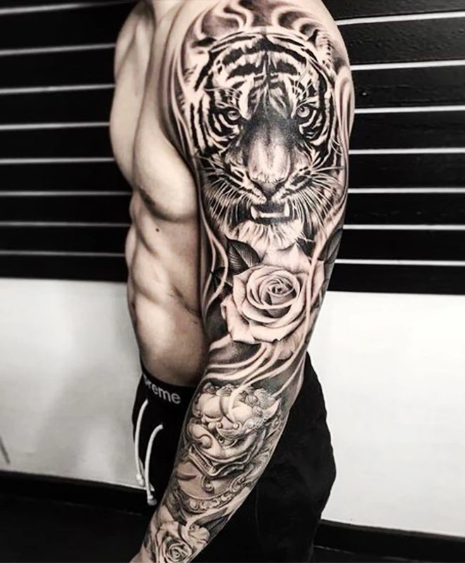 Ý tưởng hình xăm kín cánh tay phản ánh cá tính mạnh mẽ