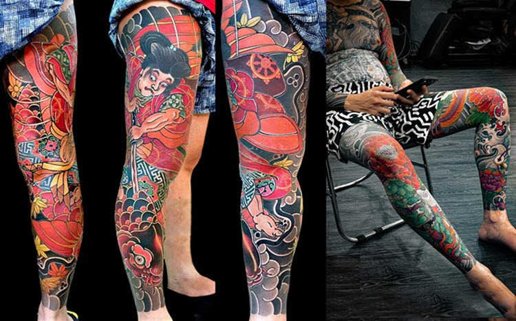 Full leg tattoo