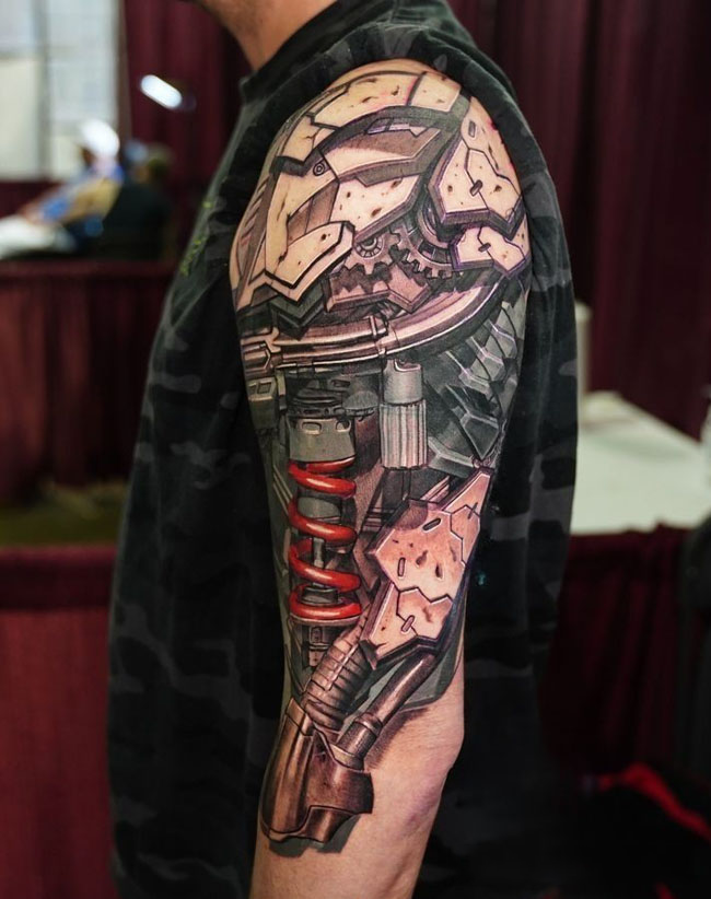 Unique and Cool Arm Tattoo Designs for Men to Show Your Personality 4 Biomechanical and Cyberpunk