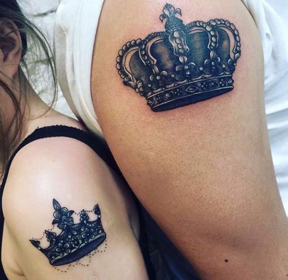 King and Queen Couple Tattoos: Symbols of Loyalty, Power, and Eternal Love 1 King and queen couple tattoos