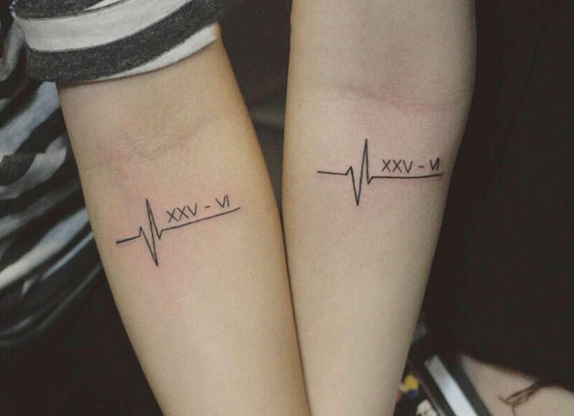 Cute Small Matching Tattoos for Couples with Meaningful Designs 6 Abstract & Hidden Meaning Micro-Tattoos