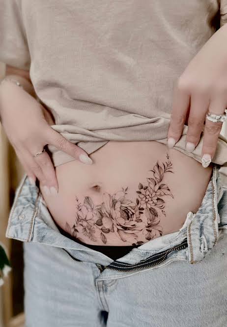 Best Design Ideas for a Stretch Mark Cover-Up Tattoo 3 Best Stretch Mark Cover-Up Tattoo Design Ideas
