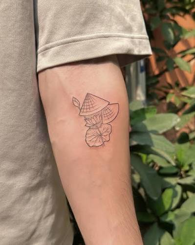 Vietnamese Conical Hat Tattoo